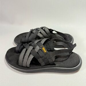 Teva Voya Black Strappy Sandals